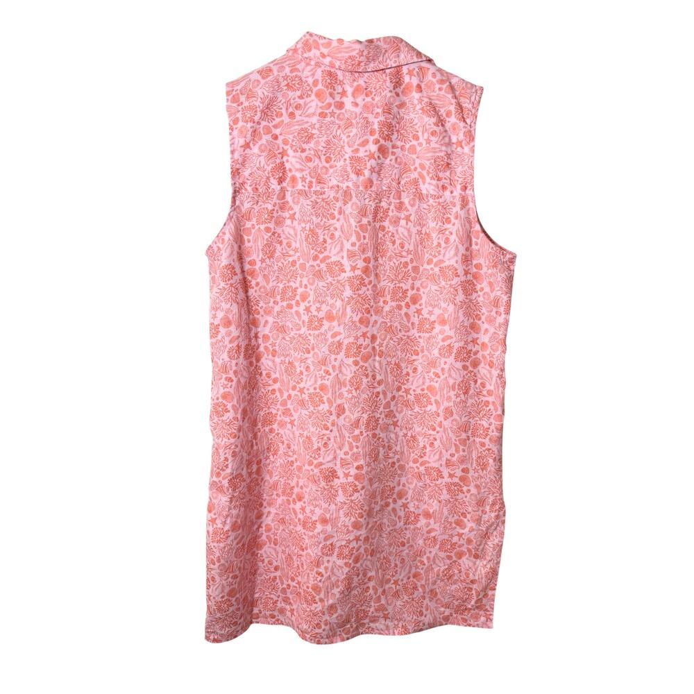 Sigrid Olsen Sleeveless Button-Up Peach / Pink Li… - image 6